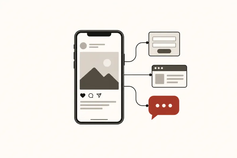 Illustration: a single smartphone outline standing upright